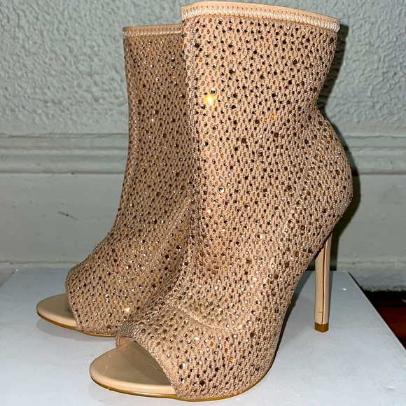 Sparkly Champagne Heels - Picture 1 of 4